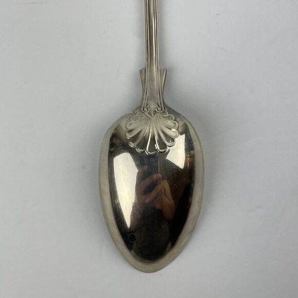 JB LTD Sheffield England Silver Plate Basting Large Oval Serving Spoon 13" Kings - Picture 5 of 8